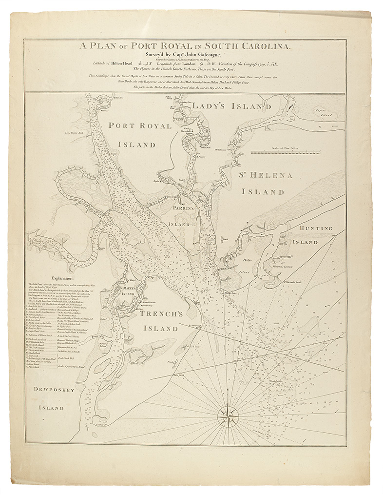 FADEN, WILLIAM; and JEFFERYS, THOMAS. A Plan of Port Royal in South Carolina.